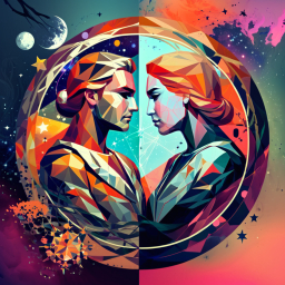 Cosmic Duality: A Celestial Portrait of Connection and Identity