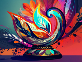 Vibrant Symmetry: A Fantastical Digital Art Shell Design