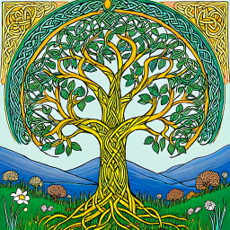 Celtic Tree of Life: Vibrant Patterns and Nature's Harmony