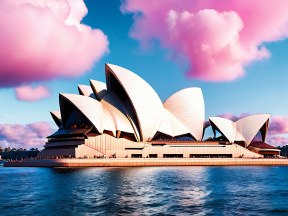 Sunset Serenity: The Sydney Opera House and Harbour Bridge in Panoramic View