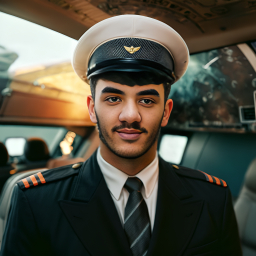 Portrait of a Military Air Force Pilot in Uniform Inside Aircraft Cockpit