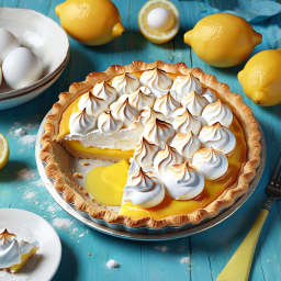 Lemon Meringue Pie with Creamy Citrus Custard Filling: A Delicious Homemade Dessert