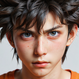 Close-Up Portrait of a Young Male Character from Attack on Titan in Military Uniform