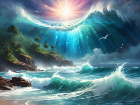 Portal to the Cosmic Shore: A Surreal Coastal Dreamscape