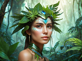 Embracing Nature: A Portrait of Earthy Elegance and Elemental Beauty