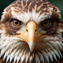 Close-Up Portrait of a Majestic Eagle Highlighting Sharp Features and Intense Gaze