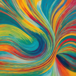Vibrant Currents: A Dance of Color and Form in Abstract Expressionism