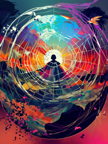 Majestic Long-Haired Cat with Distinctive Markings in Natural Outdoor Setting