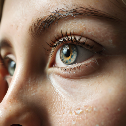 Intricate Close-Up of a Light-Colored Eye Highlighting Pupil and Iris Details
