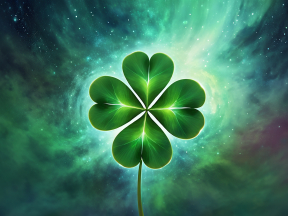 Cosmic Four-Leaf Clover: A Fusion of Nature and Nebula Magic