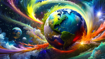 Cosmic Vortex: A Psychedelic Vision of Global Unity and Interconnectedness