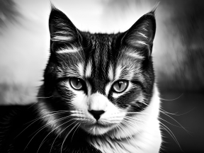 Curious Cat Close-Up: Capturing Intrigue with Shallow Depth of Field