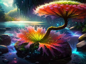 Enchanted Glow: A Fantastical Underwater Coral Realm