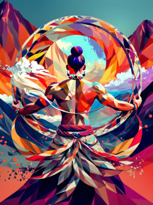 Vortex Warrior: A Dynamic Fusion of Tradition and Digital Energy