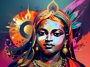 Divine Elegance: A Digital Portrait of Traditional Indian Artistry