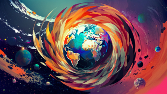 Cosmic Symphony: A Surreal Journey Through Earth and the Universe