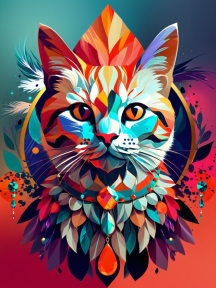 Regal Feline Fantasy: A Surreal Portrait of an Anthropomorphic Cat