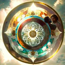 Sacred Heart Mandala: A Spiritual Depiction of Divine Love and Unity