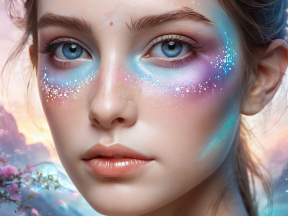 Celestial Dreamscape: Ethereal Cosmic Makeup Artistry in Pastel Hues
