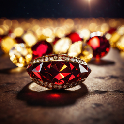 Elegant Gemstone Ring with Diamond Accents and Intricate Band Design