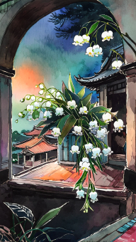 Curious White Cat with Light Green Eyes Sitting on a Cozy Cushion in Warm Indoor Setting