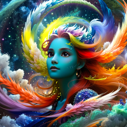 Ethereal Dreamscape: The Cosmic Peacock Spirit