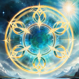 Portal to the Mystical Realm: A Radiant Emblem of Magic and Mythology