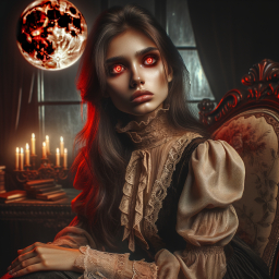 Victorian Gothic Fantasy: A Mystical Portrait of Supernatural Elegance