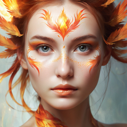 Fiery Phoenix-Inspired Makeup: A Dramatic and Mythical Transformation