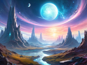 Dreamscape of an Alien World: Towering Spires and Celestial Wonders