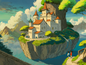 Enchanted Skies: The Floating Castle of Aetheria