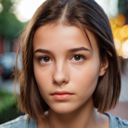 Portrait of a Person with Short Hair in an Urban Outdoor Setting