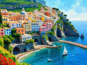 Charming Coastal Village on the Amalfi Coast: A Vibrant Mediterranean Haven