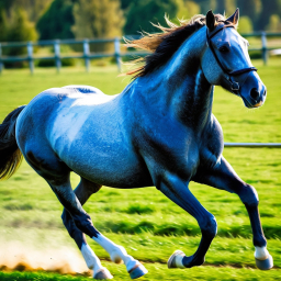 Galloping Grace: A Horse in Motion on a Sunny Day