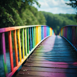Rainbow Bridge: A Vibrant Symbol of Inclusivity Amidst Nature's Serenity