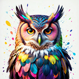 Kaleidoscopic Owl: A Vibrant Journey into Mystery and Enlightenment