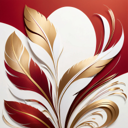 Vibrant Feather Fan: A Symmetrical Display of Color and Movement