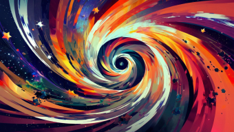 Mesmerizing Abstract Digital Artwork Featuring Eye-Like Swirling Patterns and Fluid Color Motion