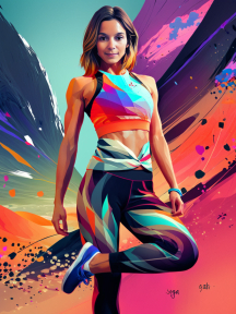 Dynamic Fitness: Vibrant Athletic Wear in Motion