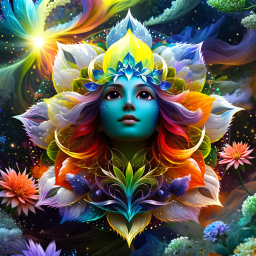 Ethereal Dreamscape: A Mystical Fusion of Human Spirit and Cosmic Nature