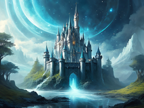 Enchanted Autumn Castle: A Mystical Fantasy Realm by the River