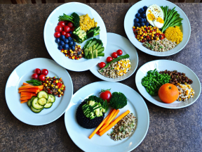 Colorful and Nutritious: A Vibrant Spread of Fresh Fruits, Vegetables, and Whole Foods