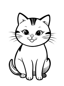 Chaton Mignon à Colorier