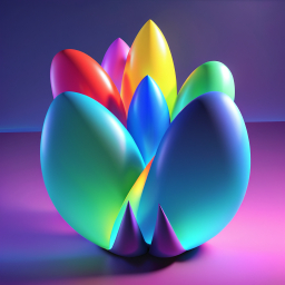 Vibrant Explosion: An Abstract Sculpture of Fluid Colors