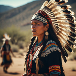 Portrait d'une femme amérindienne
