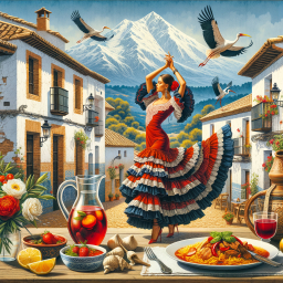 Flamenco Fiesta: A Vibrant Celebration of Spanish Culture and Cuisine in a Mediterranean Setting