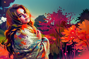 Embracing Autumn: A Serene Moment Amidst Vibrant Fall Foliage