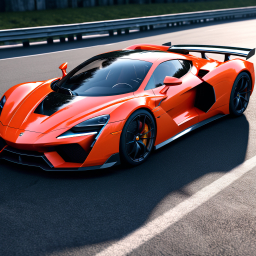 Sleek Red Sports Car Designed for High-Speed Racing on the Track