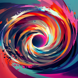 Vortex of Mystery: A Journey Through a Colorful Cosmic Portal