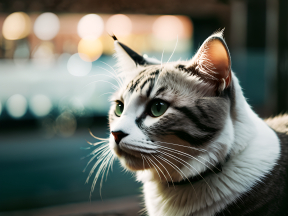 Curious Tabby Cat Close-Up with Soft Striped Fur